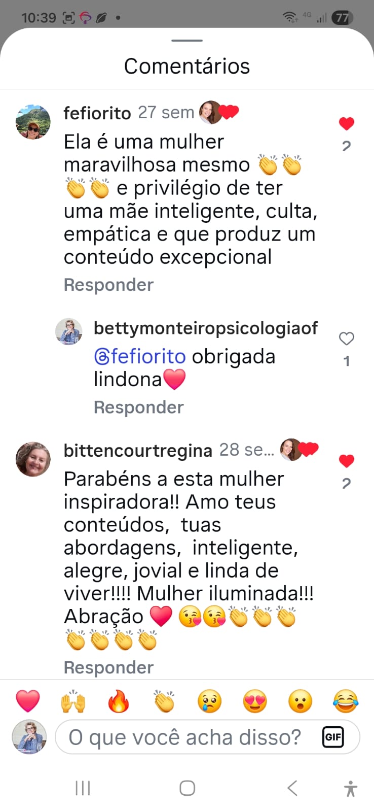 Depoimento de leitora sobre o livro.